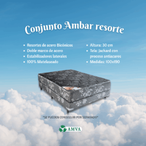 CONJUNTO AMBAR NEW RESORTE 080x190