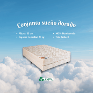 CONJ SUEÑO DORADO ESPUMA 140x190 - Imagen 1