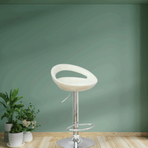 BANQUETAS CON MINI RESPALDO BLANCO H-104 - Imagen 1