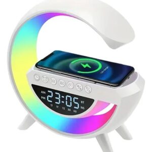 PARLANTE CON RELOJ Y CARGA INALÁMBRICA
